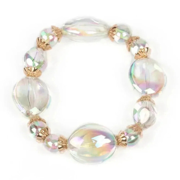 Iridescent Illusions Copper Multicolored Bracelet One Size Colorful Arm Candy - Picture 1 of 3